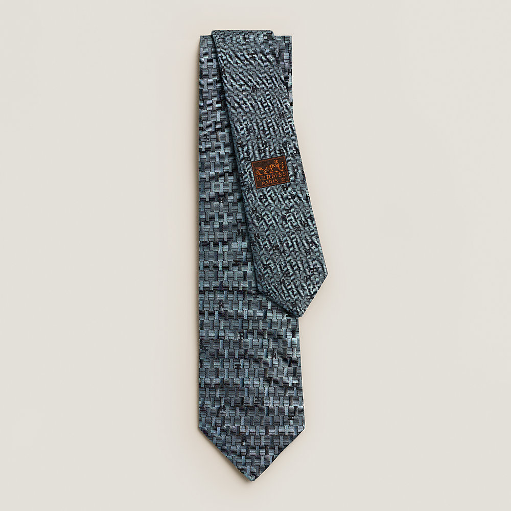 シルクタイ 7 cm 《スプレッドH》 - グレー | Hermès - エルメス-公式